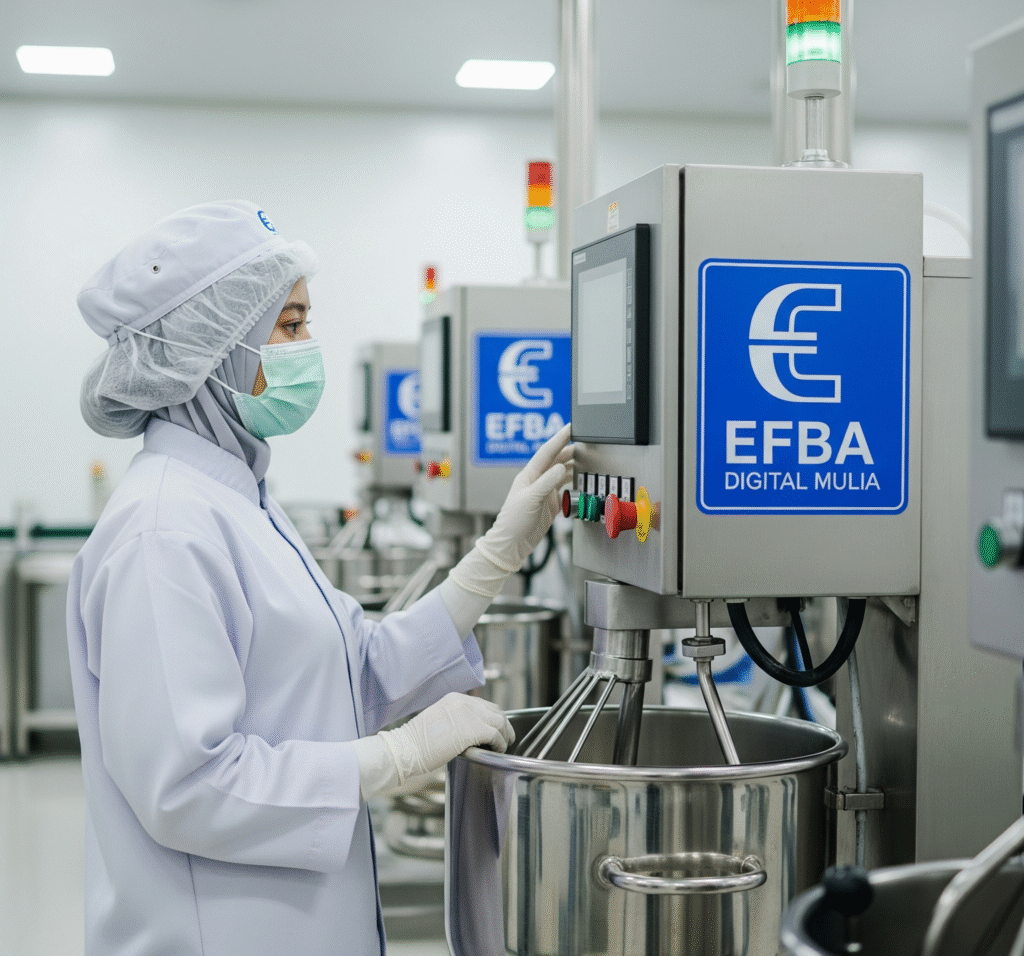 Gambar Proses Produksi Jasa Maklon Facial Cleanser Facial Wash Efba